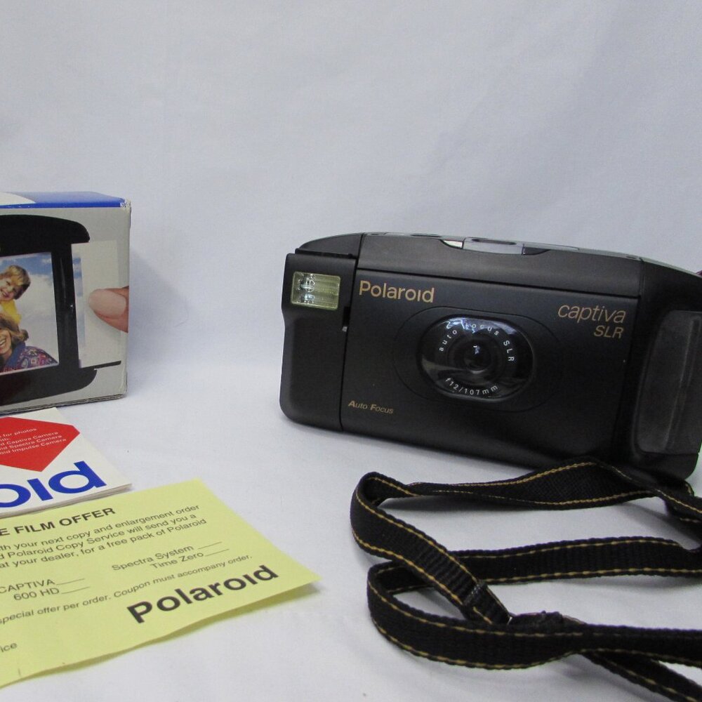 Vintage POLAROID Captiva SLR Instant 95 Film Camera with Auto Focus